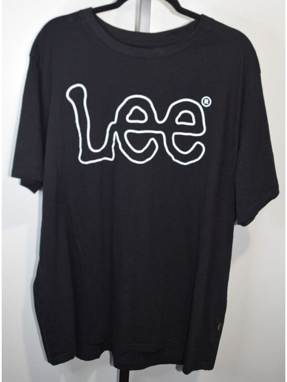 Lee Black Graphic Logo T-Shirt XXL Grunge streetwear casual